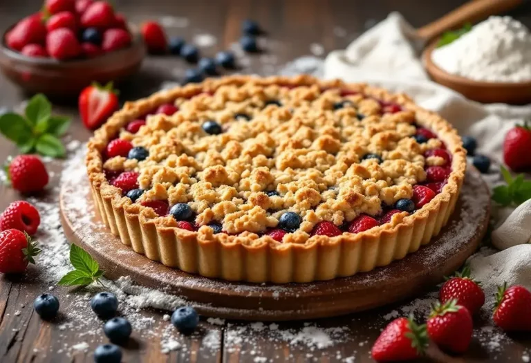 « J&rsquo;ai trouvé LA recette secrète » : cette tarte crumble aux fruits rouges rend fou